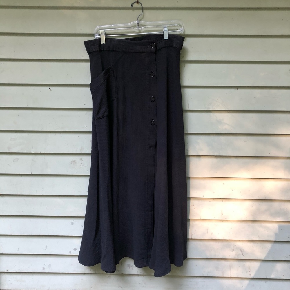 Vintage tencel black Democracy skirt full sweep